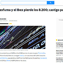 El rebote se esfuma y el Ibex pierde los 8.200; castigo para PharmaMar